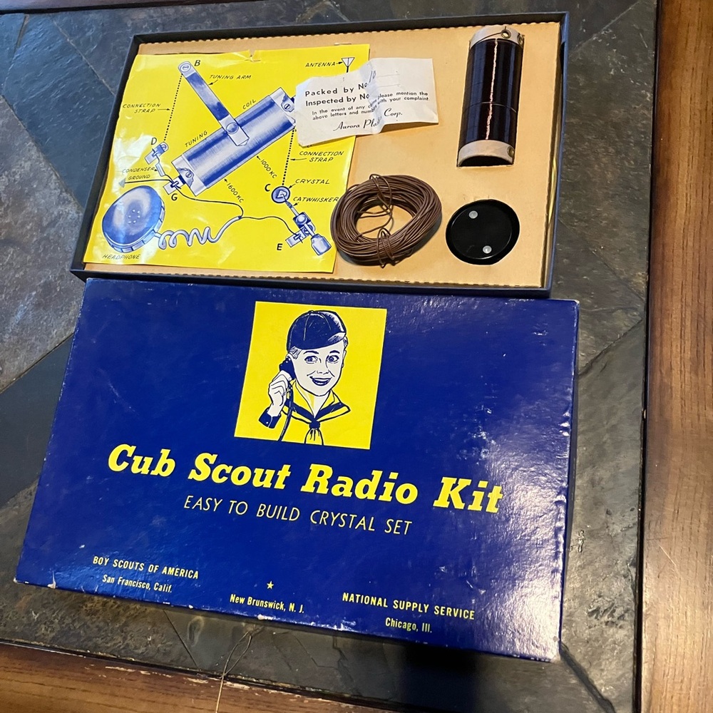 Vintage Cub Scout radio kit easy to build crystal set